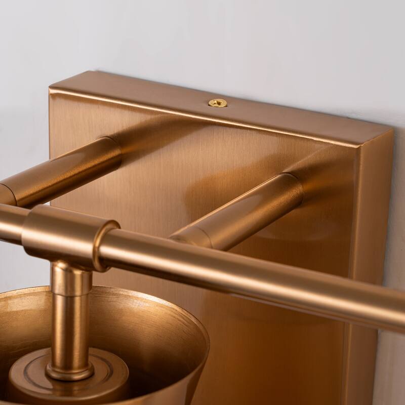 Modern 3-Light Wall Sconce - Brushed Brass Vanity Light for Bathroom, Bedroom, Hallway - 21.65"