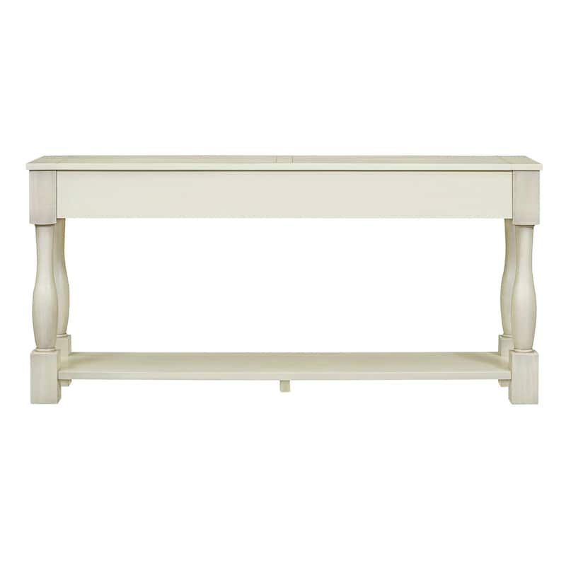Console Table with Drawers and Shelf