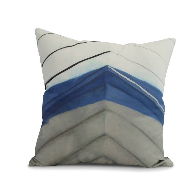 Boat Bow Center 18 inch Decorative Nautical Throw Pillow - Blue
