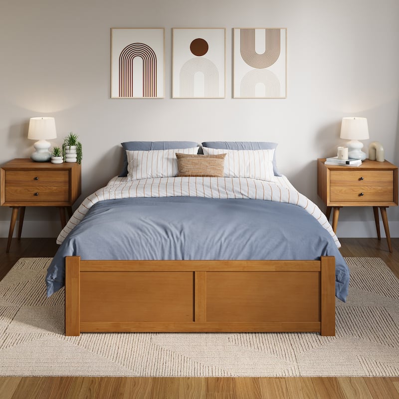 Concord Platform Bed with Footboard and Storage Drawers