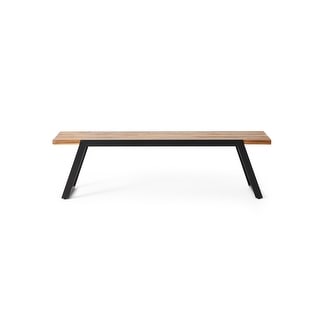 Gaylor Outdoor Acacia Wood Dining Bench by Christopher Knight Home