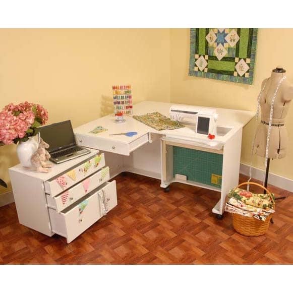 Shop Kangaroo Kabinets Kangaroo Joey Sewing Cabinet White 3