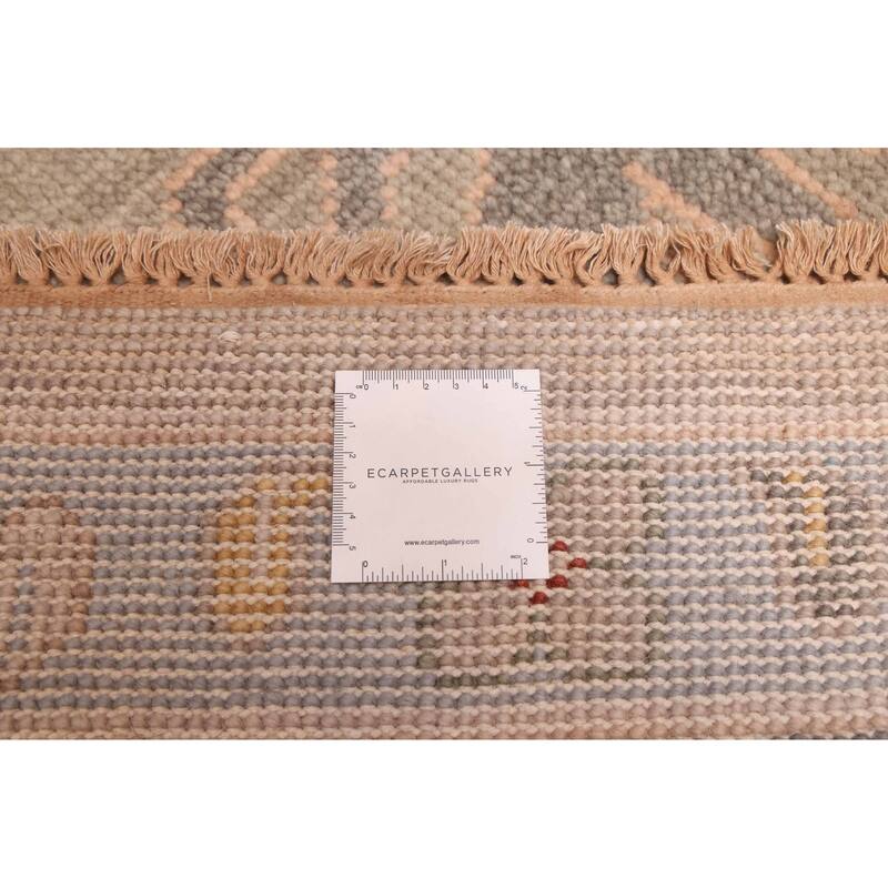 ECARPETGALLERY Hand-knotted Modern Oushak Taupe Wool Rug - 10'0 x 14'0