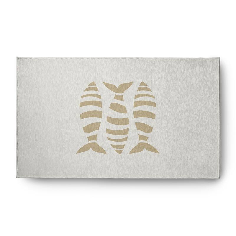 Puzzle Fish Nautical Indoor/Outdoor Rug - Taupe - 3' x 5'