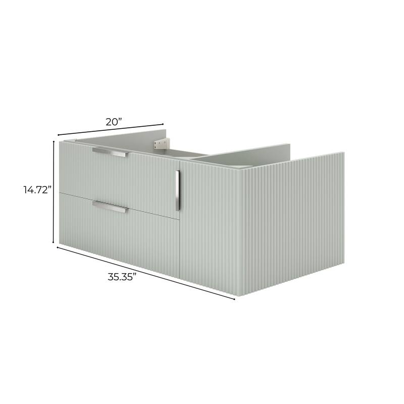 Fresca FCB4336-UNS-L Camille 36" Single Wall Mounted Vanity Cabinet