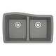 preview thumbnail 34 of 56, Karran Undermount Quartz Double Bowl Kitchen Sink Grey
