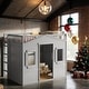 preview thumbnail 1 of 14, Elegant Design Full Size House Loft Bed With Ladder,Modern Multi-Functional Children's Bed-Gray聽 Gray