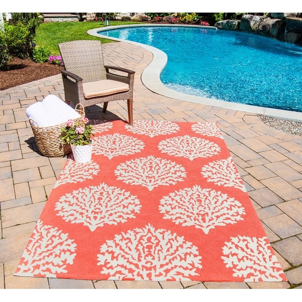Momeni Veranda Aqua C Reef Indoor Outdoor Rug 8 X 10 C Reef Indoor Outdoor Rug