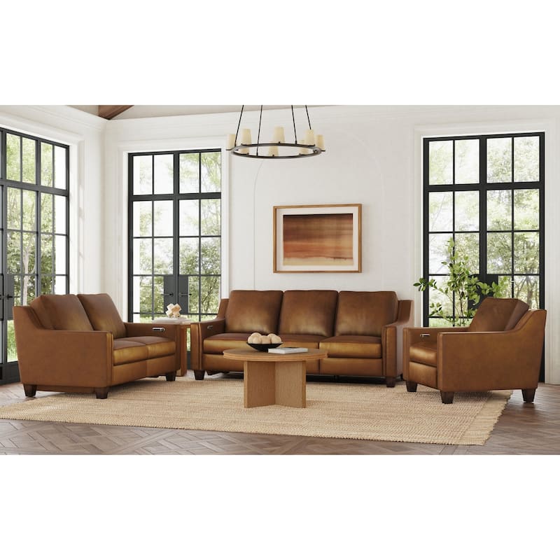 Finley Leather Power Inclining Sofa by Flexsteel - 82" x 36" x 38"