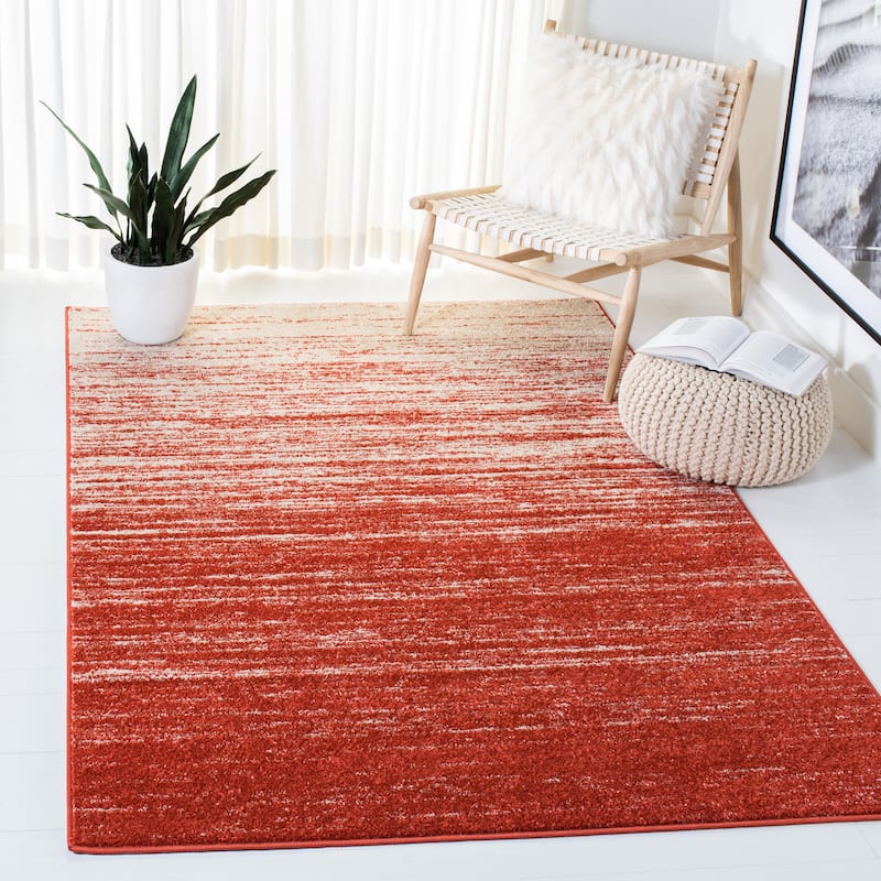 SAFAVIEH Adirondack Vera Modern Ombre Distressed Area Rug - 9' x 12' - Orange/Grey