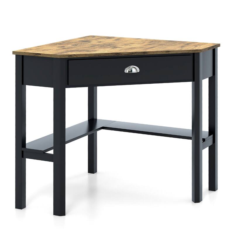 Gymax Corner Computer Desk Laptop Writing Table Workstation W/ Drawer