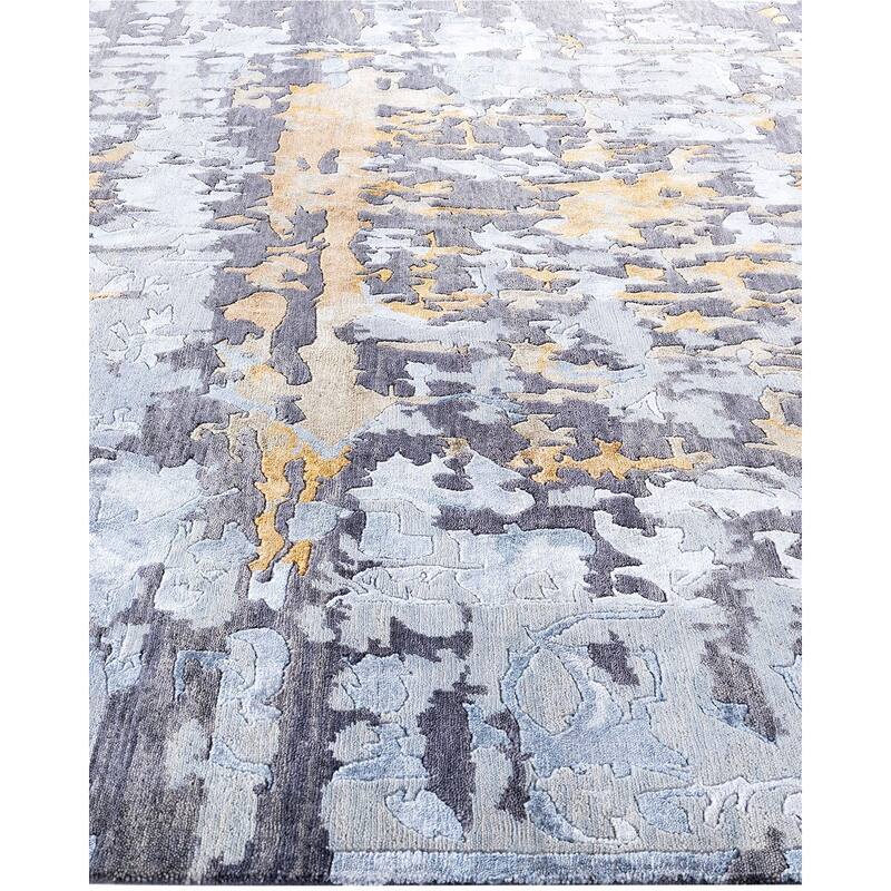 Modern One-of-a-Kind Hand-Knotted Area Rug, Gray - 8' 3" x 10' 0"