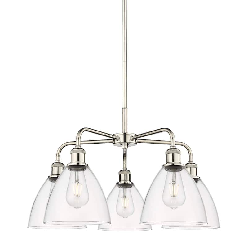 Innovations Lighting 516-5CR-16-26 Bristol Glass Chandelier Bristol - Polished Nickel / Clear