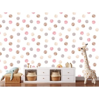 Circle Dots Baby Room Wallpaper Peel and Stick