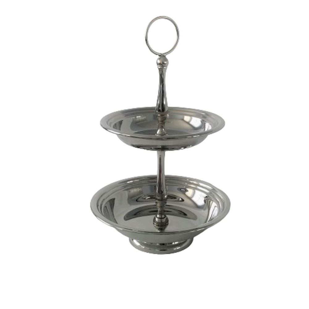 Two tier sales silver tray