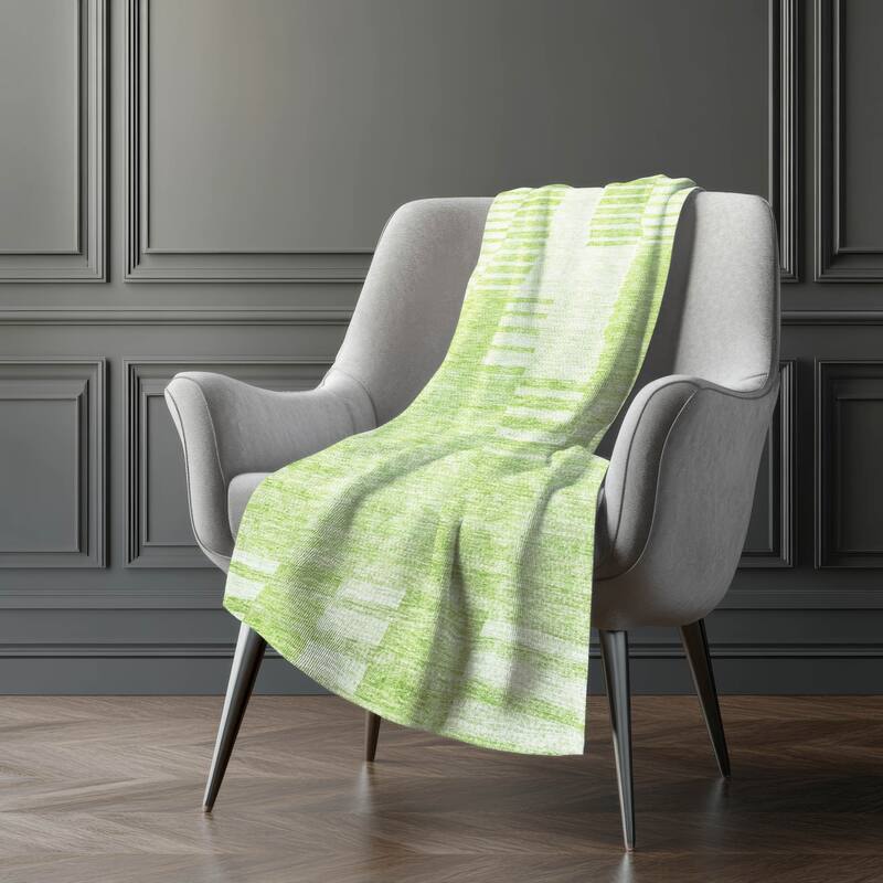 Premium Machine Washable Contemporary Sherpa Throw Blanket