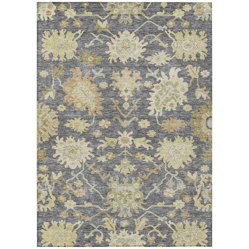 HomeRoots Floral Traditional Rectangle Outdoor Rug