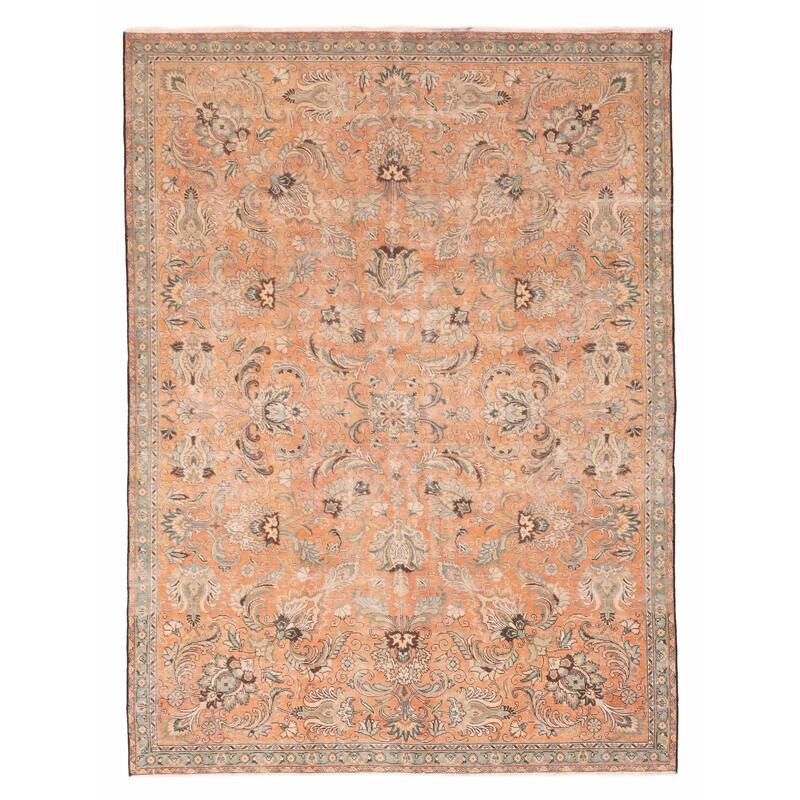 ECARPETGALLERY Hand-knotted Antalya Vintage Copper Wool Rug - 7'5 x 10'0
