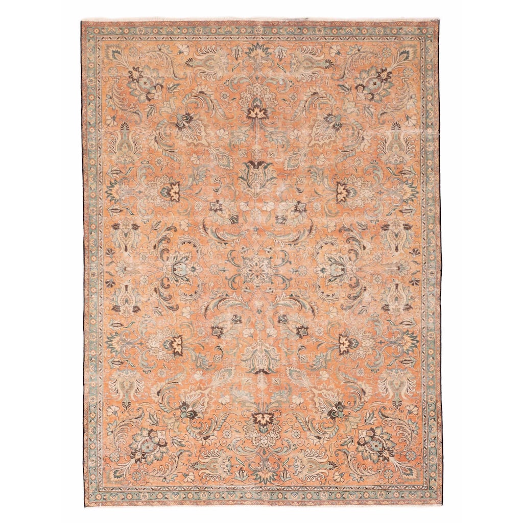 ECARPETGALLERY Hand-knotted Antalya Vintage Copper Wool Rug - 7'5 x 10'0