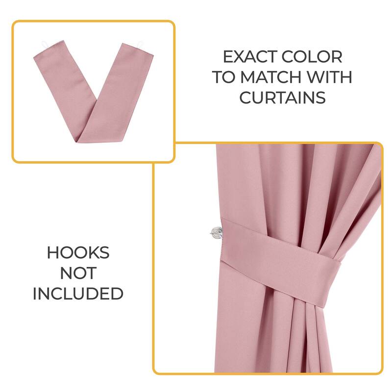 Superior Solid Machine Washable Room Darkening Grommet Blackout Curtains, Set of 2