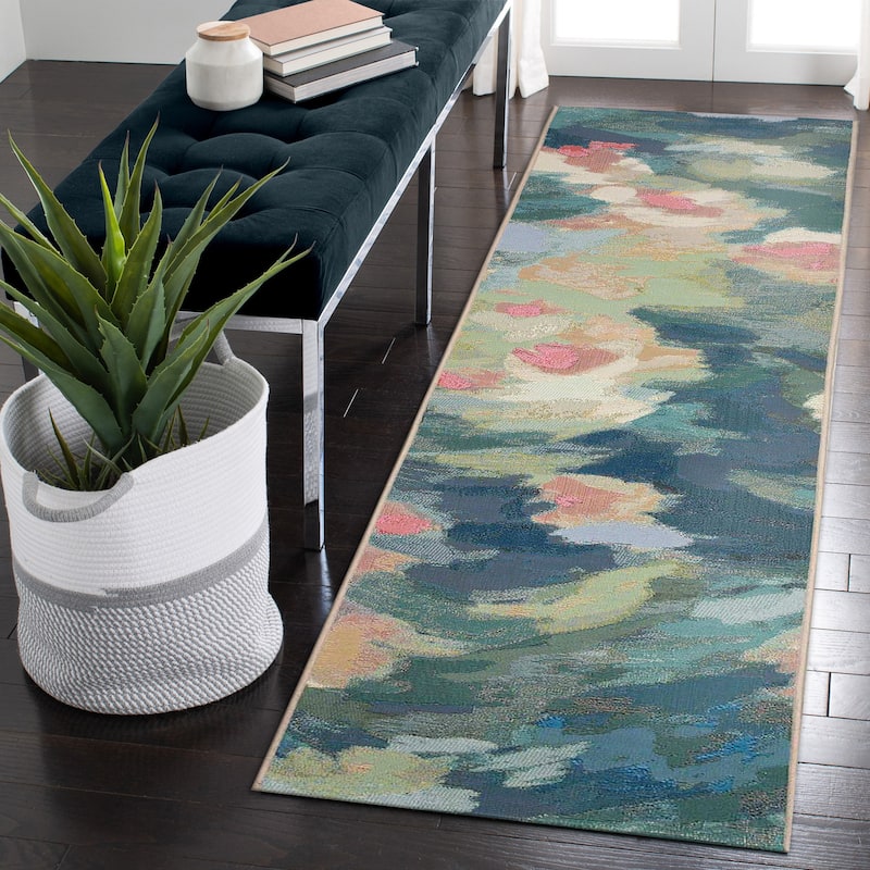 Liora Manne Marina Watercolor Pond Indoor/Outdoor Area Rug
