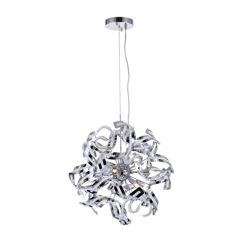 Swivel 12 Light Chandelier With Chrome Finish