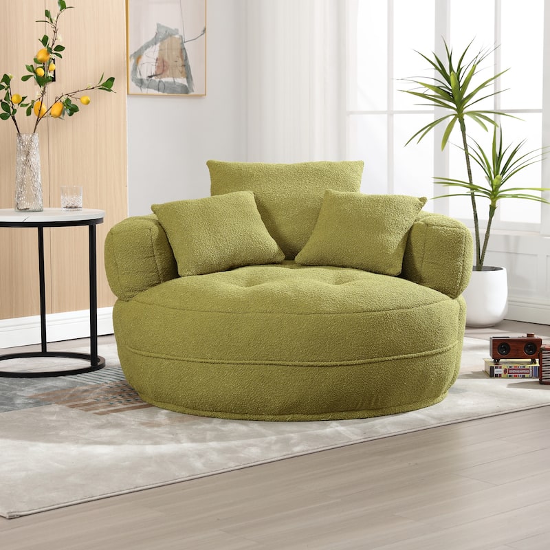 Indoor circular wide sofa and lazy sofa chair