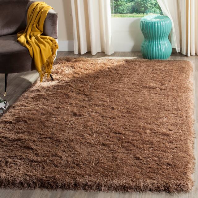 SAFAVIEH Handmade Venice Shag Djenka 3-inch Thick Rug - 8' x 10' - Taupe