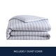 preview thumbnail 4 of 4, Nautica Beaux Stripe Blue Cotton Percale Duvet Cover