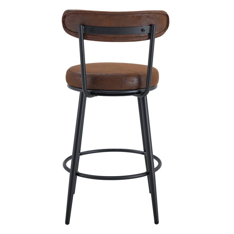 Two Sets of High Leg Bar Chairs with Black Metal Legs