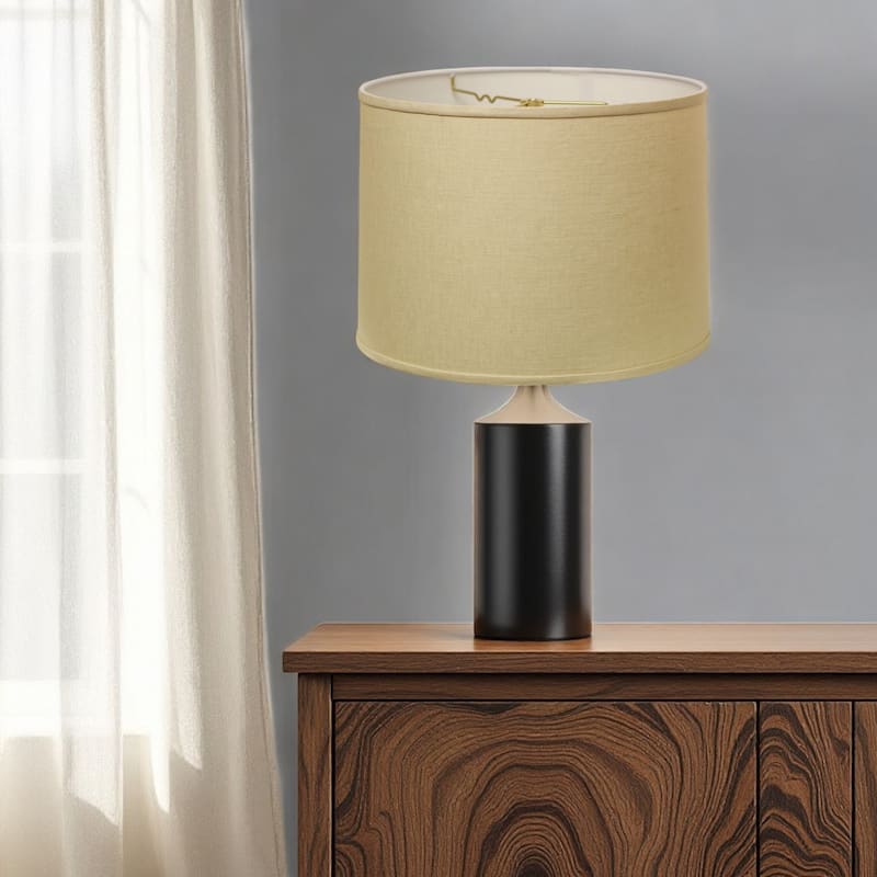HomeRoots Beige Linen Drum Lamp Shade - 16