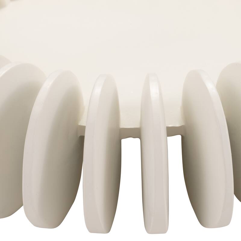 Round Decorative Tray for Home Decor - Tan, 17" - 17.0"