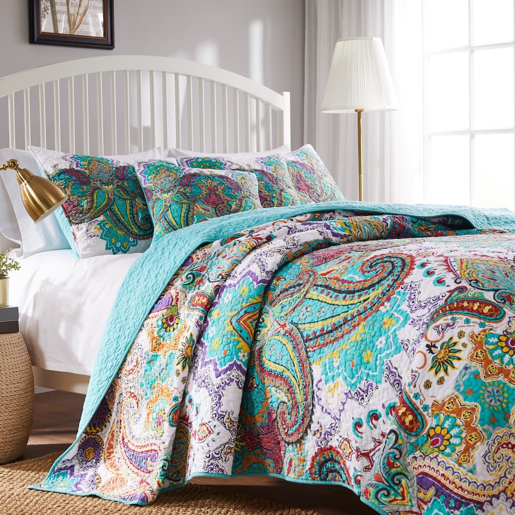 The Curated Nomad Horsdal 100% Cotton Paisley Norvana Quilt Set