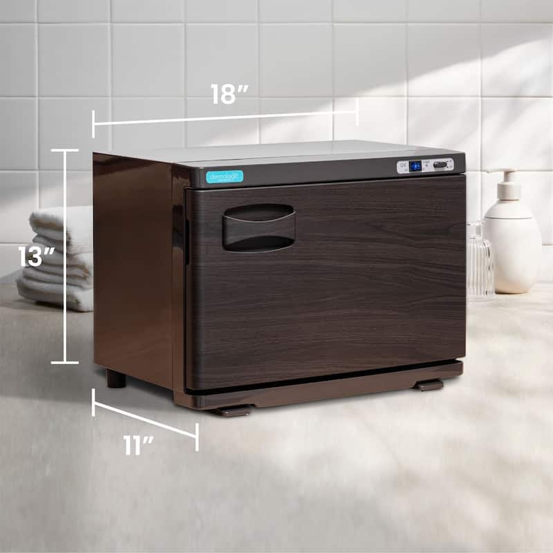 2in1 Towel Warmer UV Sterilizer (20L) for Salon Spa Beauty Massage and Home Use, Wood Grain - N/A