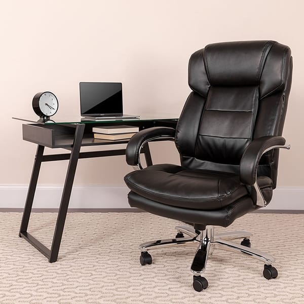 Big and Tall Office Chair 500lb Wide Seat Desk Chair with Lumbar
