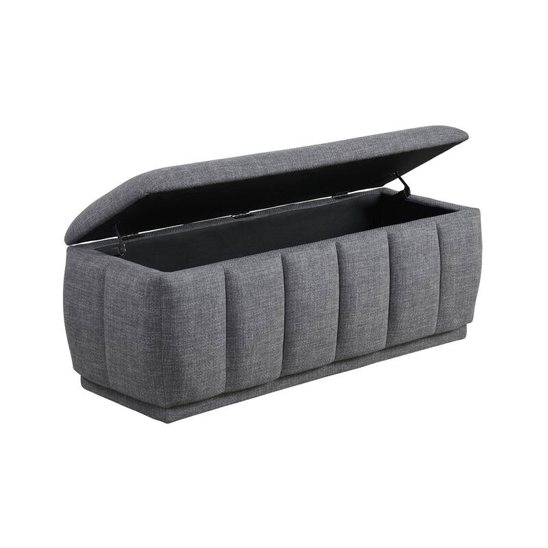 Odessa 47" Textured Lift Top Storage Bench - Foam Cushioned Seat