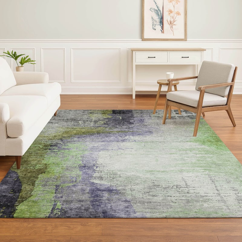 Premium Washable Super Soft Abstract Soid Mayfield Rug