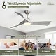 preview thumbnail 35 of 70, Sofucor 48/52 Inch Solid Wood Ceiling Fan with Light Optional, 6-Speed Reversible DC Motor and Remote control,Smart Optional