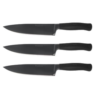 3x Wusthof Performer 8" Chef's Knife, Black