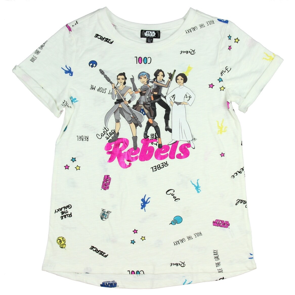 Shop Star Wars T Shirt Girl S Heroines Of The Rebel Resistance