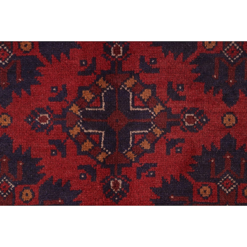 Tribal Biljik Khal Mohammadi Angel Red/Blue Rug - 6'6'' x 9'8''