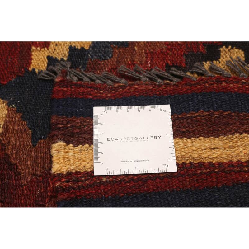 ECARPETGALLERY Flat-Weave Ankara FW Red Wool Kilim - 7'0 x 10'2