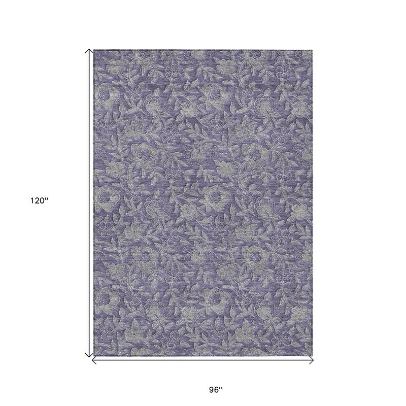 HomeRoots Floral Transitional Rectangle Outdoor Rug
