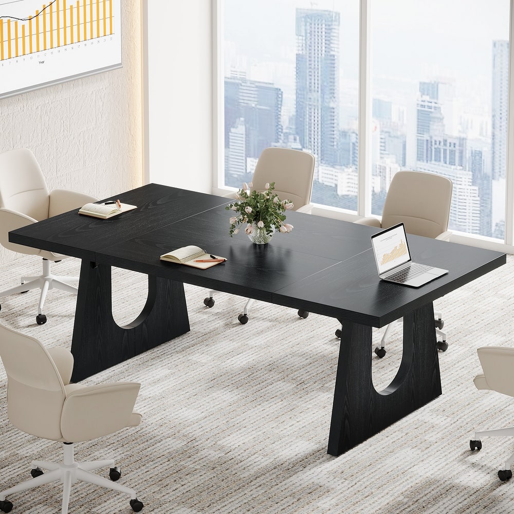 Wood Conference Table Oka Rectangular Office Meeting Room Desk