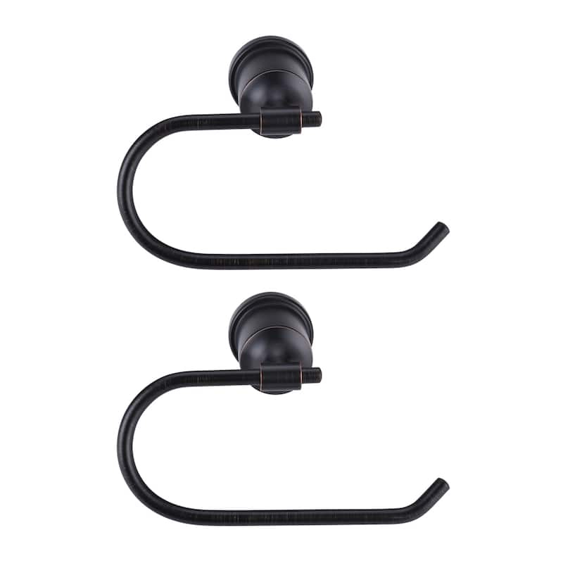 WOWOW Wall-Mounted Stainless Steel Bathroom Toilet Paper Holder - 2Pack - Oil Rubbed Bronze