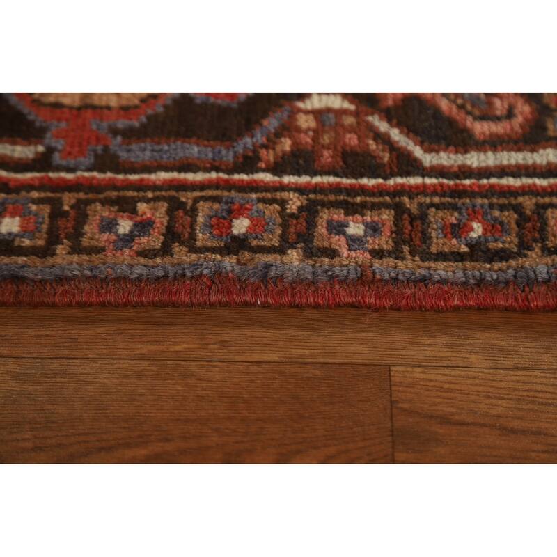 Traditional Geometric Heriz Persian Area Rug Hand-knotted Wool Carpet - 8'0" x 11'1"