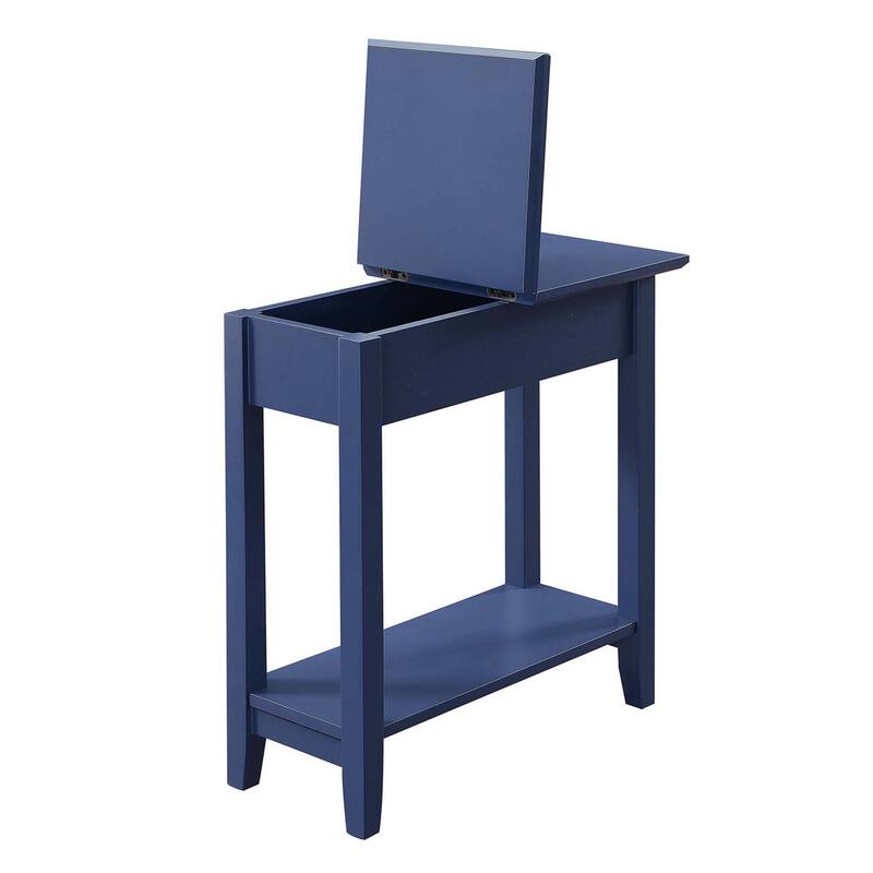 Convenience Concepts American Heritage Flip Top End Table with Shelf