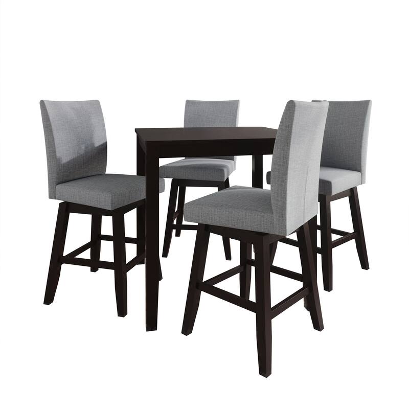 CraftPorch Minimalist Swivel Counter Dining Set - Grey