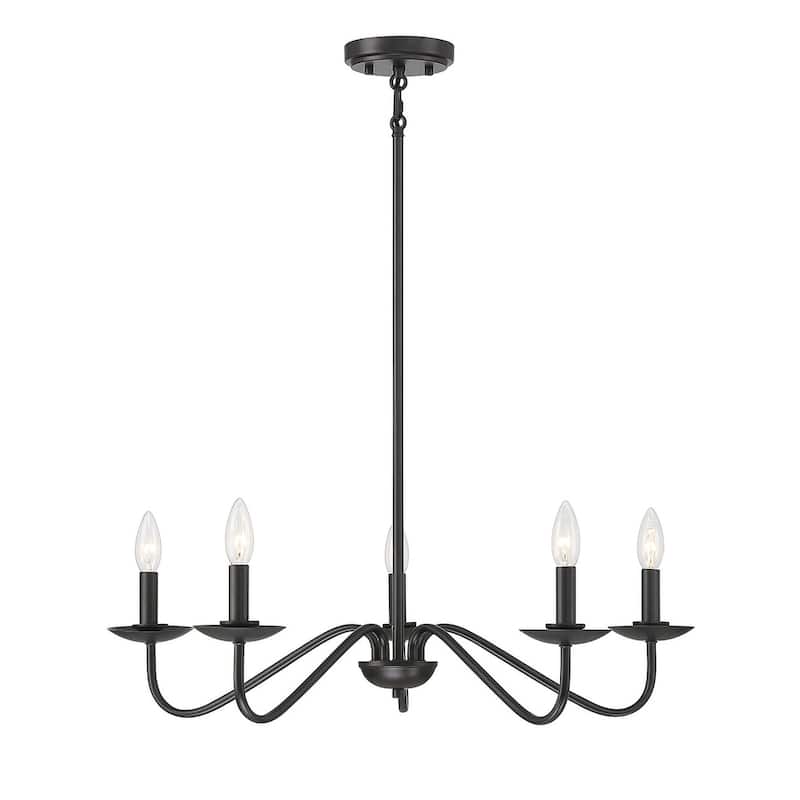 Meridian M100120 5 Light 28" Wide Taper Candle Style Chandelier