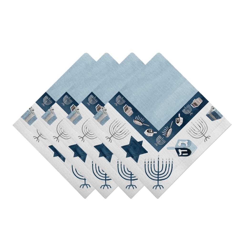 Happy Hanukkah Table Napkin Set - 20" x 20"